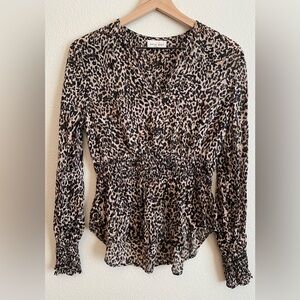 Bella dahl Leopard Long Sleeve Blouse